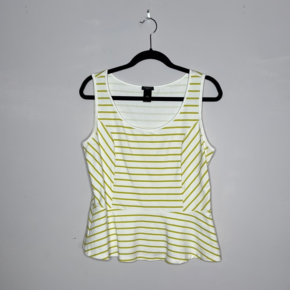 Striped Lime and White Women's Top